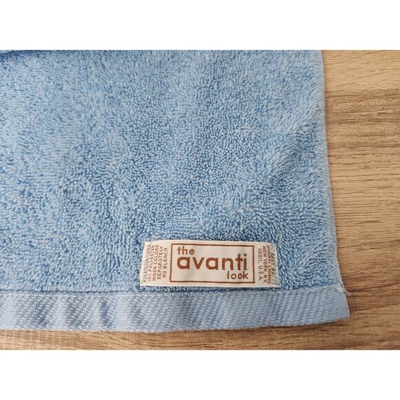The Avanti Look Hand Towel Set of 2 Vintage Blue with White Bow 16"x26" Linens - Picture 6 of 6